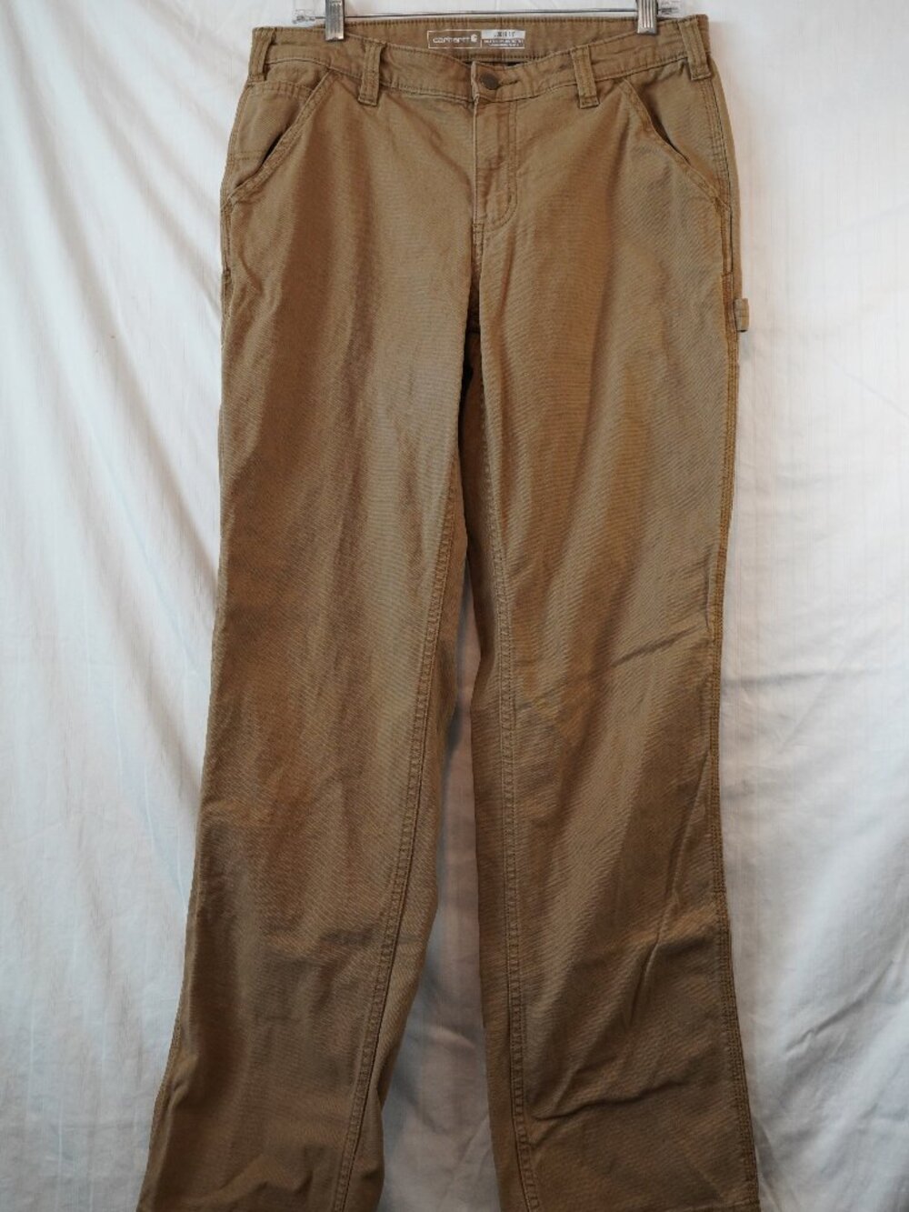 Carhartt Rugged Flex Loose Fit Canvas Work Pants Women's 10 Khaki